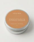 Veld Skin whipped body butter container with 'Citrus Grove' scent on a white background